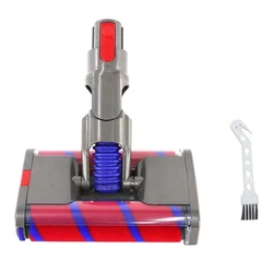 Electric Floor Brush Soft Pile Double Roller Brush For Dyson V8 V7 V10 V11 V15 Vacuum Attachment Roller Suction Head