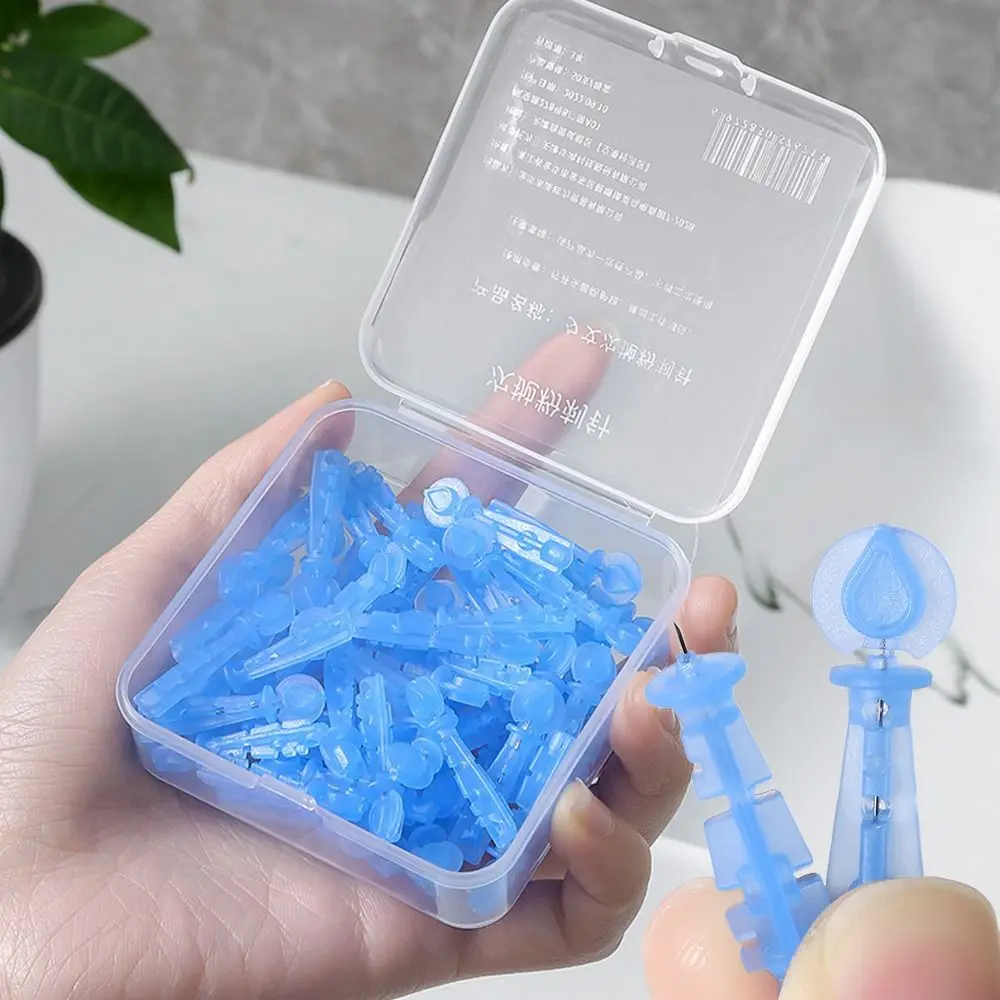 50Pcs/Box Blackhead Remover Disposable Acne Needle Professional Pimple Pins Blackhead Remover Tool Blemish Extractor Blue