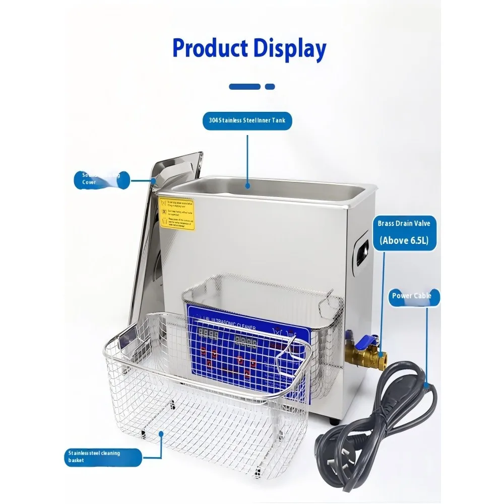 3.2/4.5/6.5/10/14L Digital Heating Ultrasonic Cleaner 110V/220V 40KHZ Stainless Steel Ultrasound Cleaning Machine Dentistry