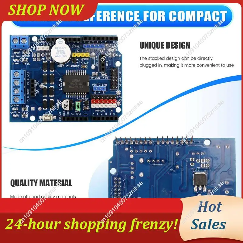 Täglicher Verkauf 3X L298P DC Motor Drive Board Modul L298P DC Motor Drive Shield Board Modul 2A Dual H-Brücke 2-Wege für Arduino UNO