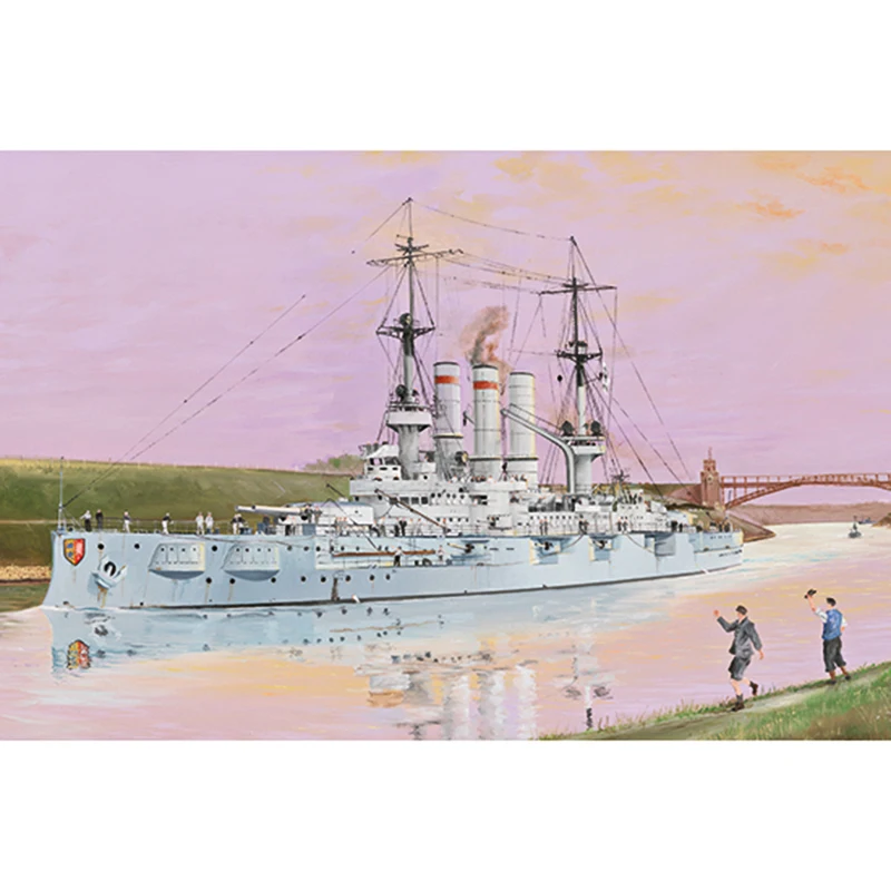 

Trumpeter 05355 1/350 German Schlesing Holstein Battleship 1908 Warship Model TH16540-SMT2