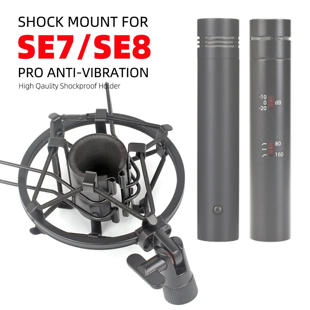 Compatible With SE 7 8 Electronics SE7 SE8 Anti Vibrate Isolation Clip Stand Bracket Microphone Shock Mount Holder Shockproof