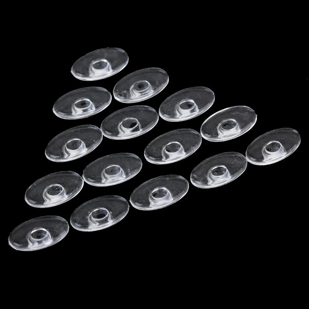 25Pairs Transparent Silicone Glasses Nose Pads Anti-Slip Nose Bridge Support Comfortable Fit for All Eyeglasses Sunglasses Ski