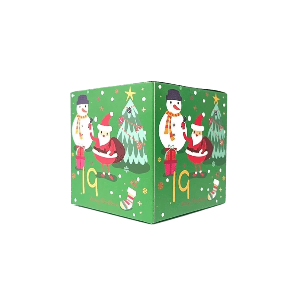 24pcs Mini Advent Calendar Boxes Vintage DIY 24-Days Countdown Paper Gift Boxes Snowmen Christmas Trees 2