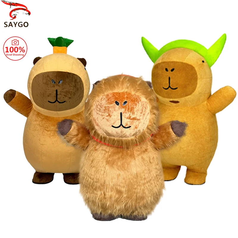 

SAYGO Inflatable Capibala Mascot Costume Animal Halloween Carnival Character Coaplay Fancy Adult Costume Funny Costume