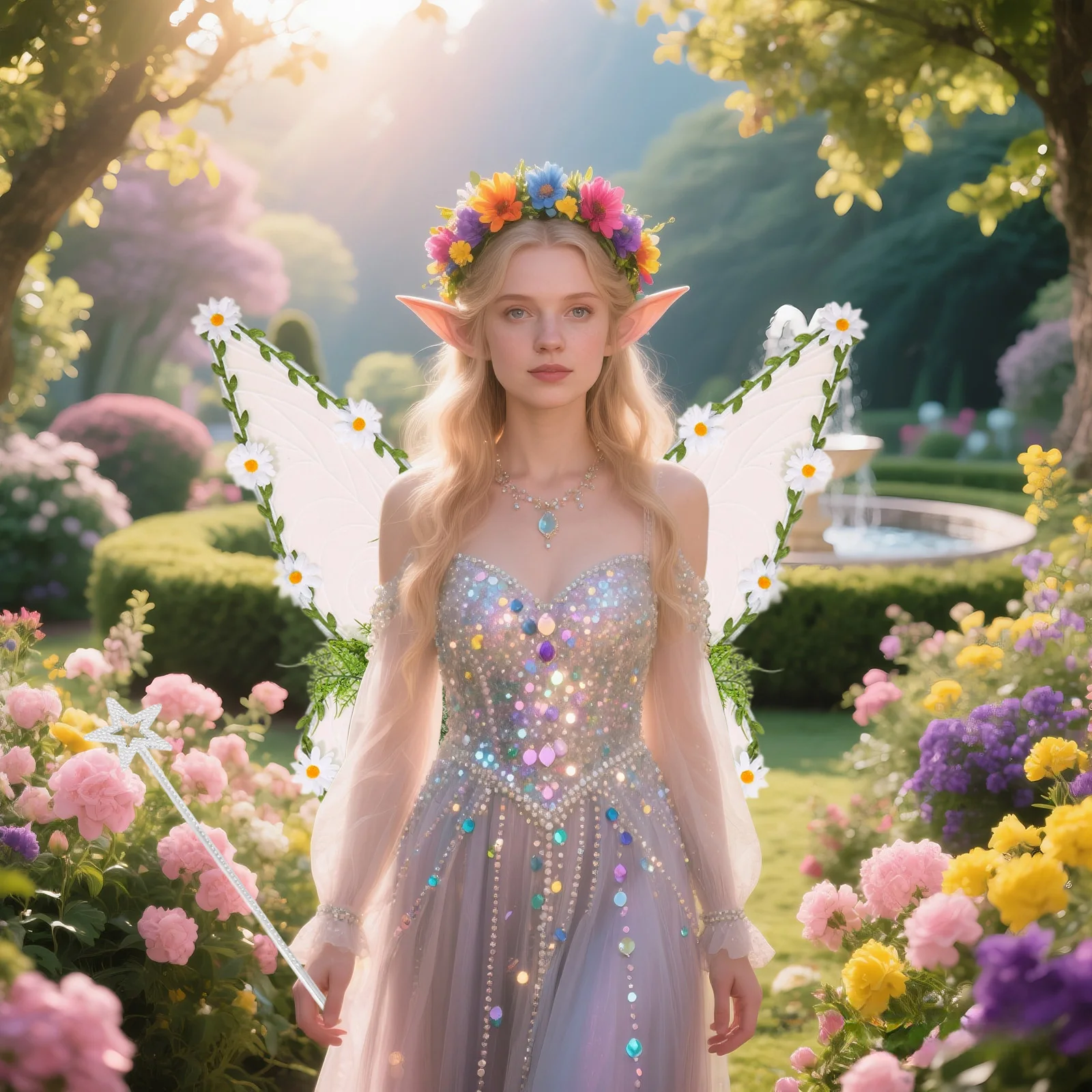 

Fairy Wings for Women Flower Leaves Vines Decor Butterfly Wings Halloween Party Costume Cosplay Accessories