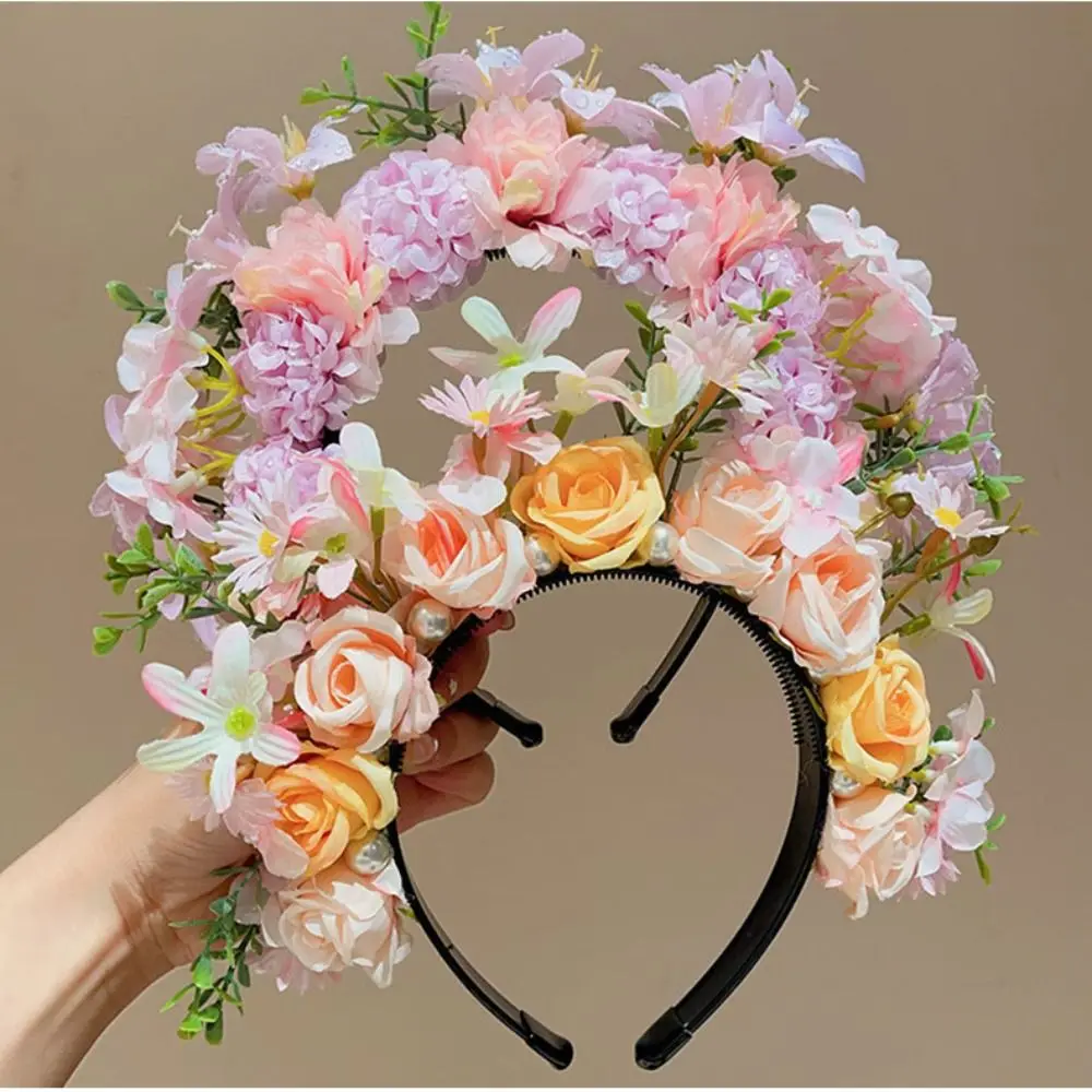 Cloth Quanzhou Head-pinned Flower Headdress Hair Hoop Ethnic Style Flower Headband Hair Accessories Photograph Props
