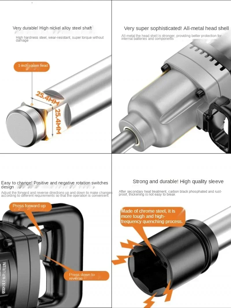 220V Electric Wrench High Power Impact Wrench High Torque Socket Tool Heavy Electric Jackhammer