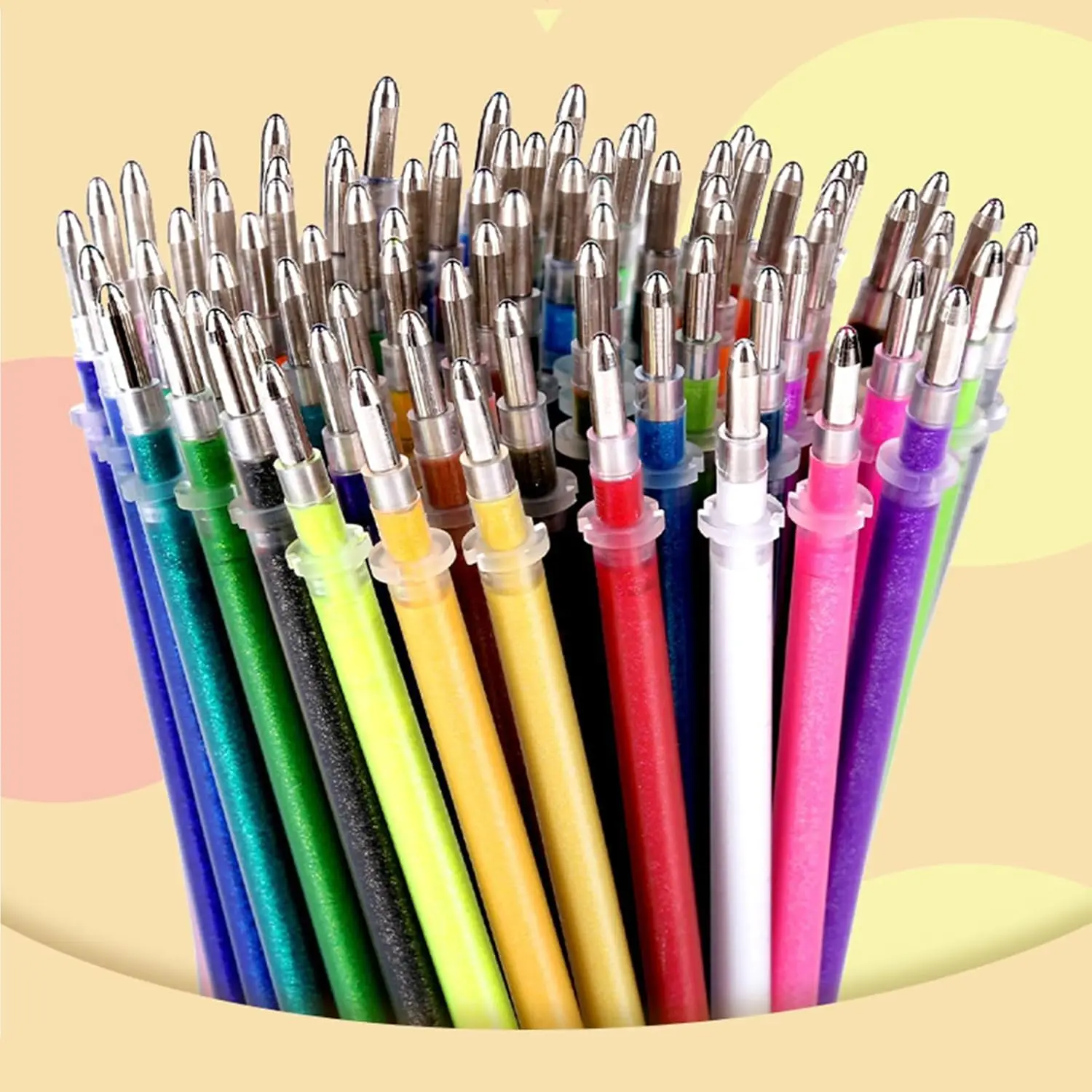 

60-120 шт. блестящих цветных гелевых ручек, толщина линии 0,8 мм, подходят для раскрашивания, рисования, скетчинга и ведения дневников.