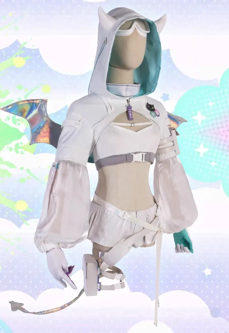 

Cos-Mart, горячая игра, виртуальный YouTuber Vtuber VSPO Tokoyami Towa, карнавальный костюм, великолепная элегантная одежда для ролевых игр и вечеринок