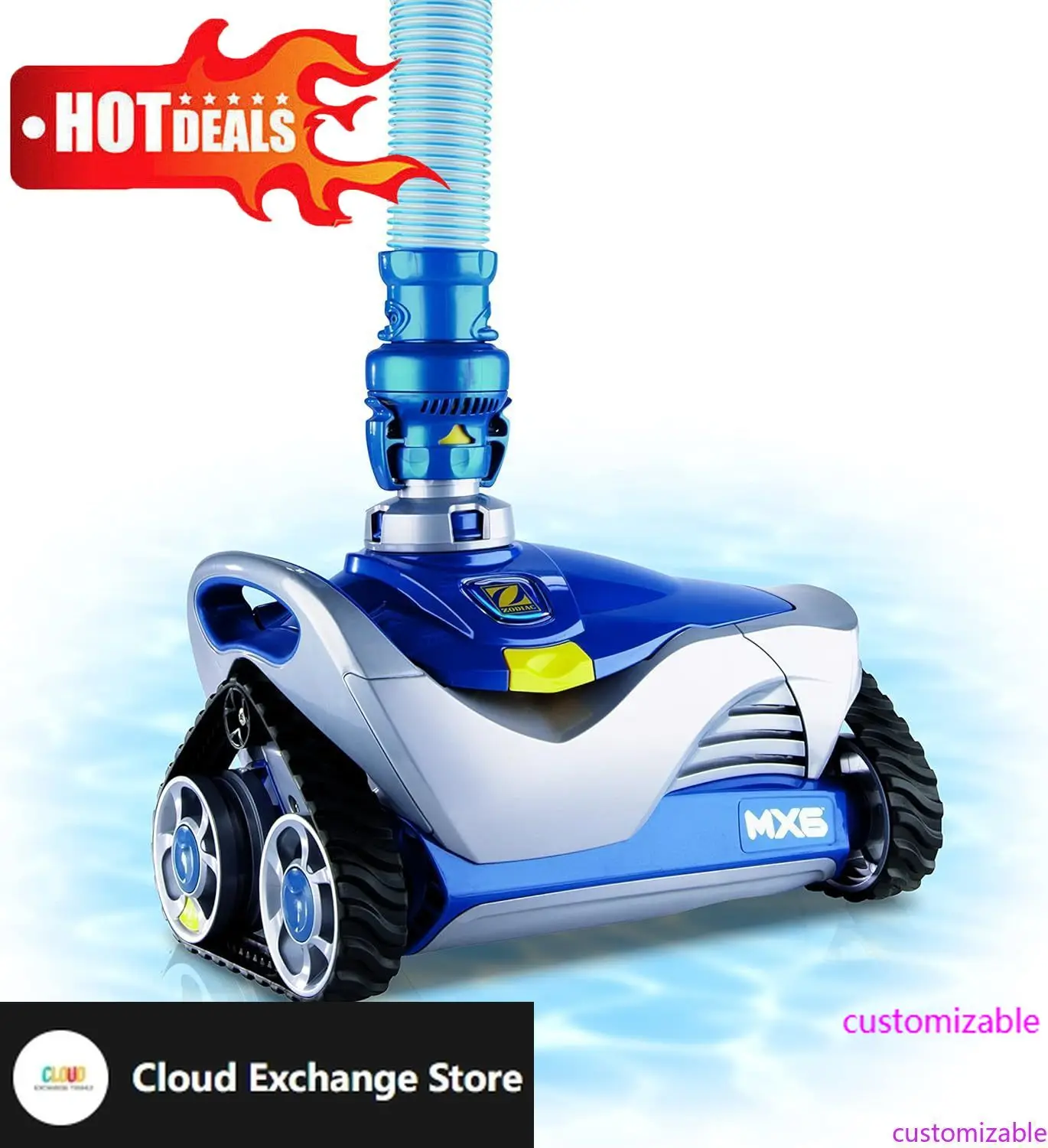 منظف حمام السباحة الأرضي MX6 الأوتوماتيكي القابل للتخصيص