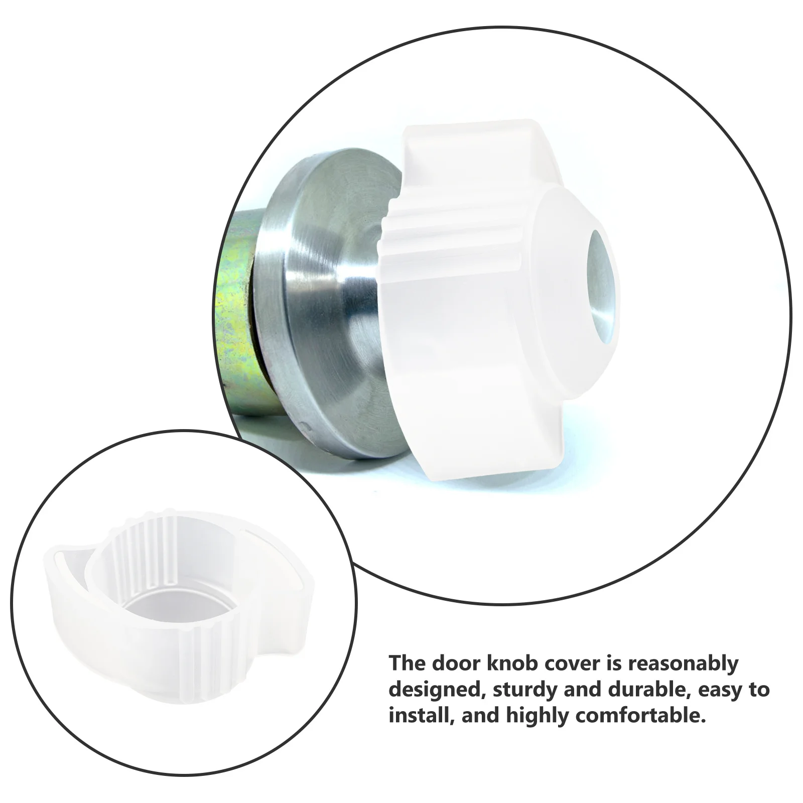 

3Pcs Door Knob Covers for Child Safety Anti-Static Luminous Design Flexible No Tools Needed Door Handle Protectors