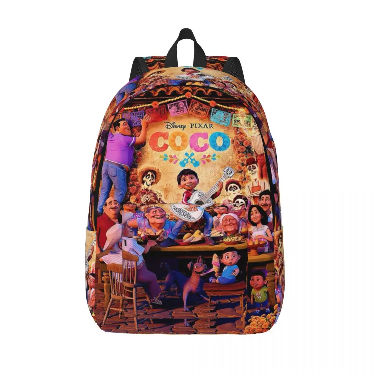 Custom 3D Print Day Of The Dead Wallpaper Cartoon Canvas Backpacks for Girls Boys School College Travel Bags