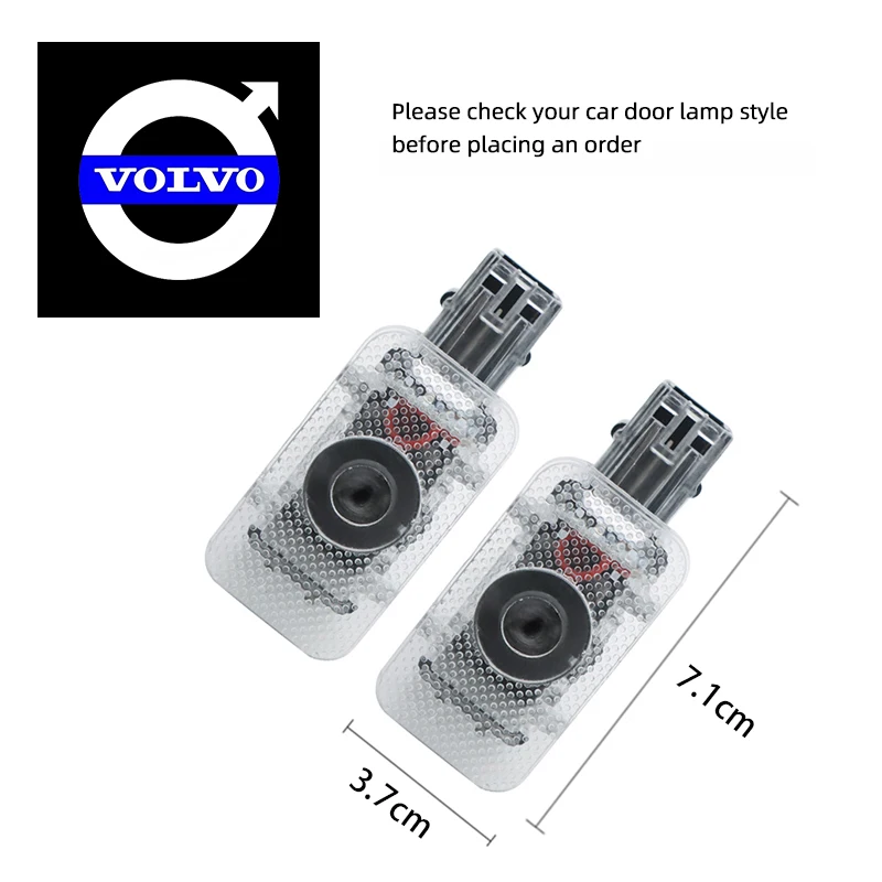 Autodeur Logo Licht Projector voor Volvo S90 V90 XC90 XC60 V60 V40 S80L S60L, Welcome Light HD Car Door Lights Logo Projector, Projector Light Welcome Instapverlichting Accessoires,2PCS