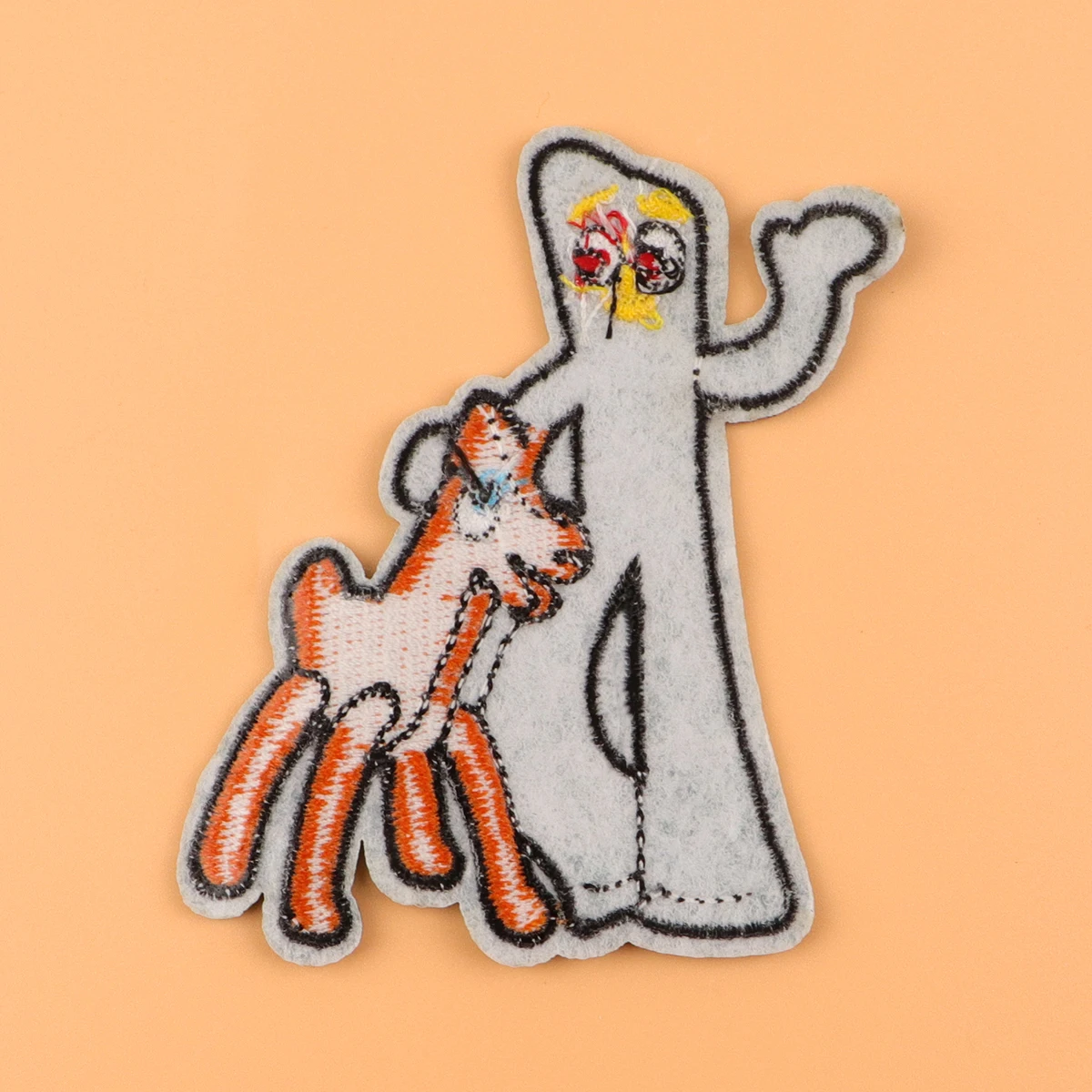 Cartoon Figure Patches On Clothes Cute Animal Iron on Embroidered Patches For Clothing DIY Stripes Applique Accessory