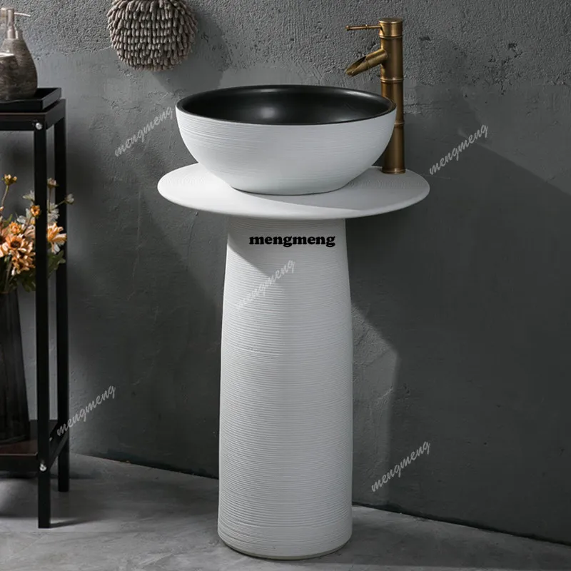 Balcony column type washbasin Floor-to-ceiling integrated outdoor wash basin Garden household column basin