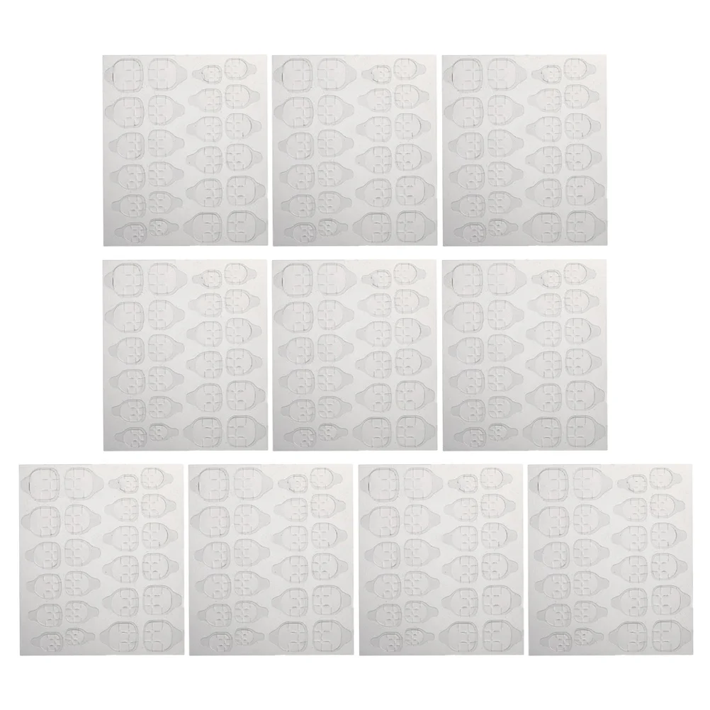 10 folhas de adesivos transparentes para unhas, decalques autoadesivos para arte criativa, fáceis de remover, adequados para uso doméstico profissional