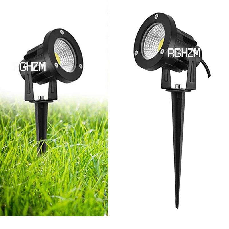 4pcs New Style COB Garden Lawn Lamp Light 220V 110V 12V Outdoor LED Spike Light 5W 10W Path Landscape Waterproof Spot Bulbs