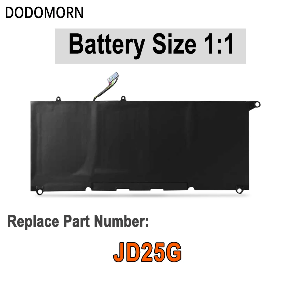 DODOMORN جديد JD25G بطارية كمبيوتر محمول عالية الجودة لديل XPS 13 9343 XPS13 9350 13D-9343 P54G 0N7T6 5K9CP RWT1R 0DRRP في المخزون