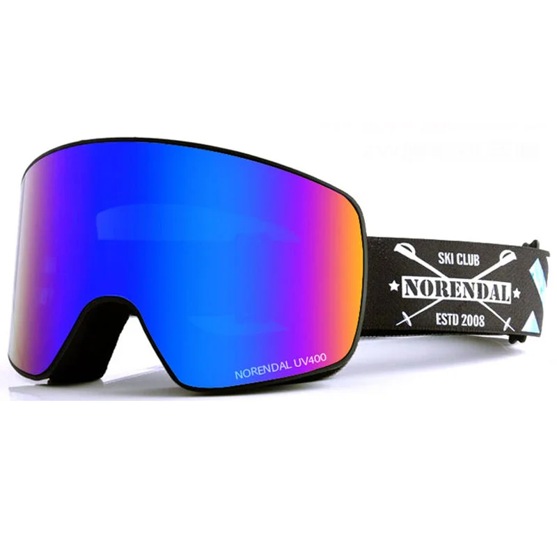 Frameless Cylindrical Ski Goggles for Adults, Double-Layer, Anti-fog, Can Stick, Men and Women