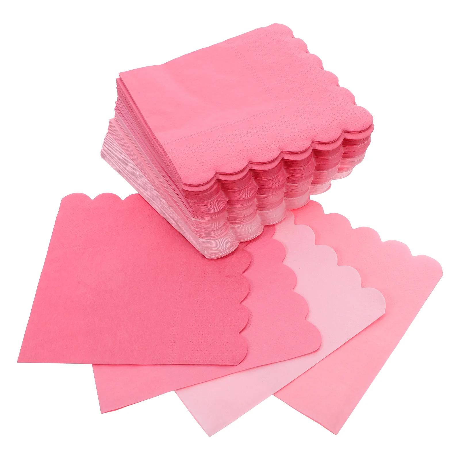 100 قطعة مناديل ورقية متدرجة وردية للاستعمال مرة واحدة أنيقة للحفلات مناديل عشاء كوكتيل لحفلات الزفاف وأعياد الميلاد