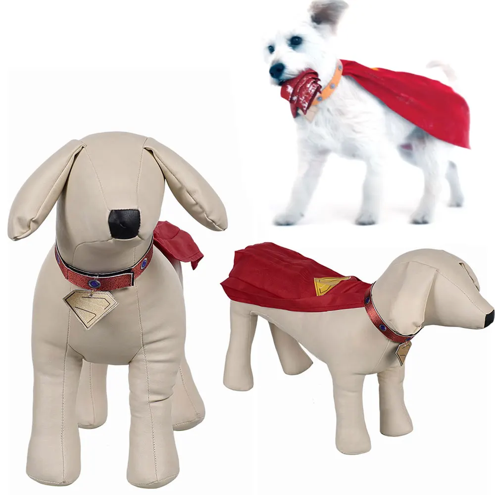 

Superdog Krypt Косплей Плащ Домашнее животное Чаки Собаки Хэллоуин Костюм Забавный щенок Рождественская вечеринка Ролевые игры Одеваются