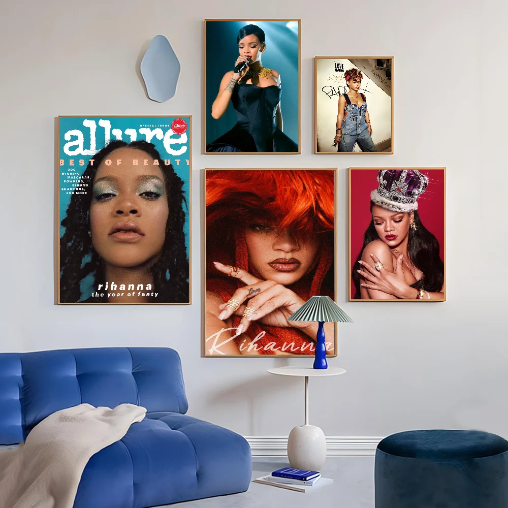 المغني R-RIHANNAS الفيلم الكلاسيكي الملصقات خمر غرفة بار مقهى ديكور ملصقات جدار اللوحة #2