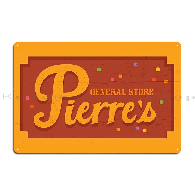 Stardew Valley Pierre S General Store Sign Logo Greermiceli Metal Plaque Poster Iron Wall Decor Kitchen Create Tin Sign Poster