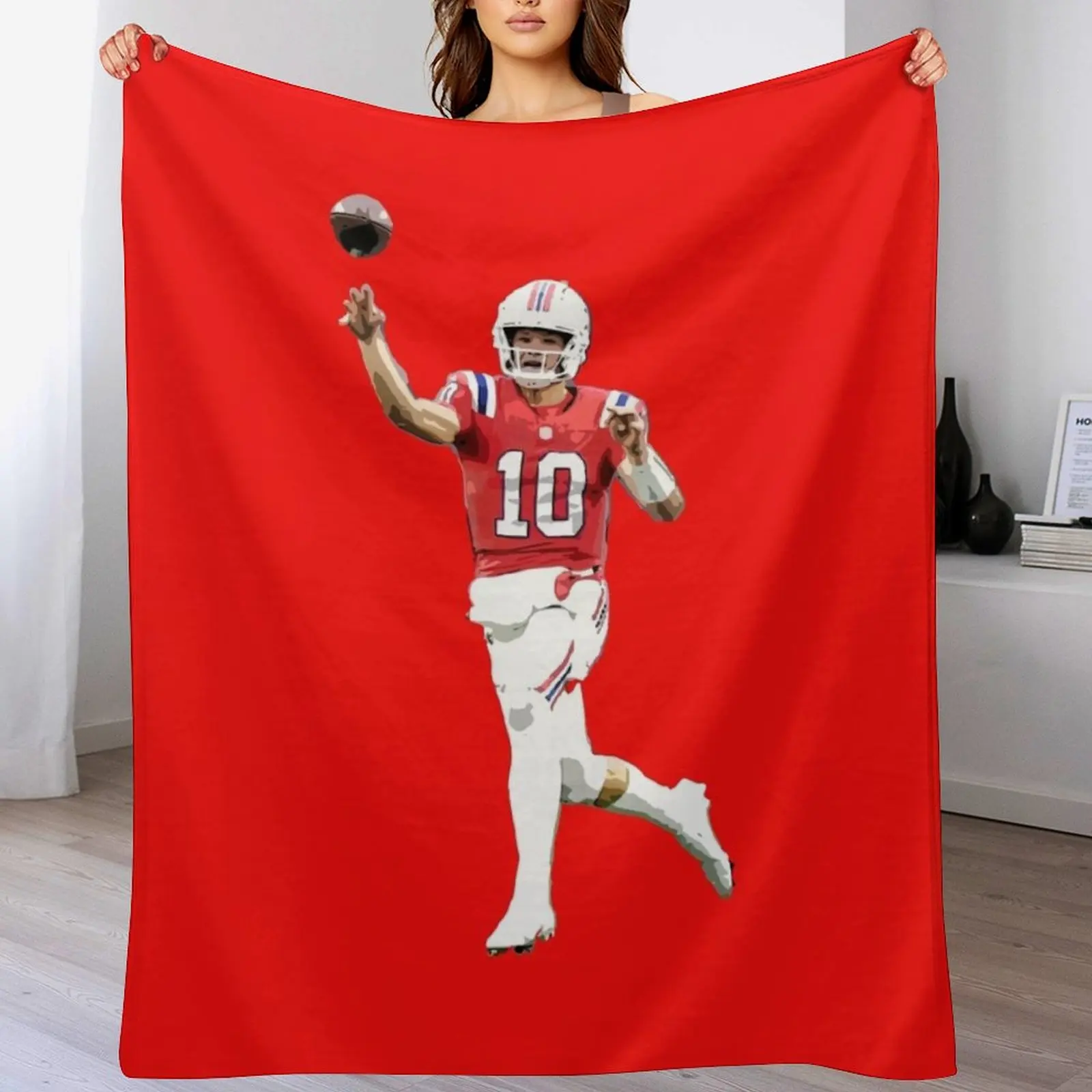 

Drake Maye Throw Blanket Fluffy Cozy Throw Blanket for Home Decor