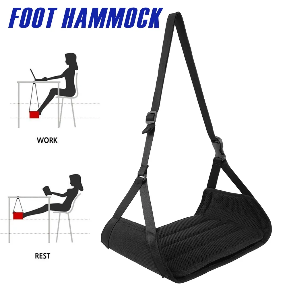 

Airplane Foot Hammock Portable Oxford Cloth Footrest with Adjustable Strap Comfortable Plane Leg Hammock Car Travel Essential