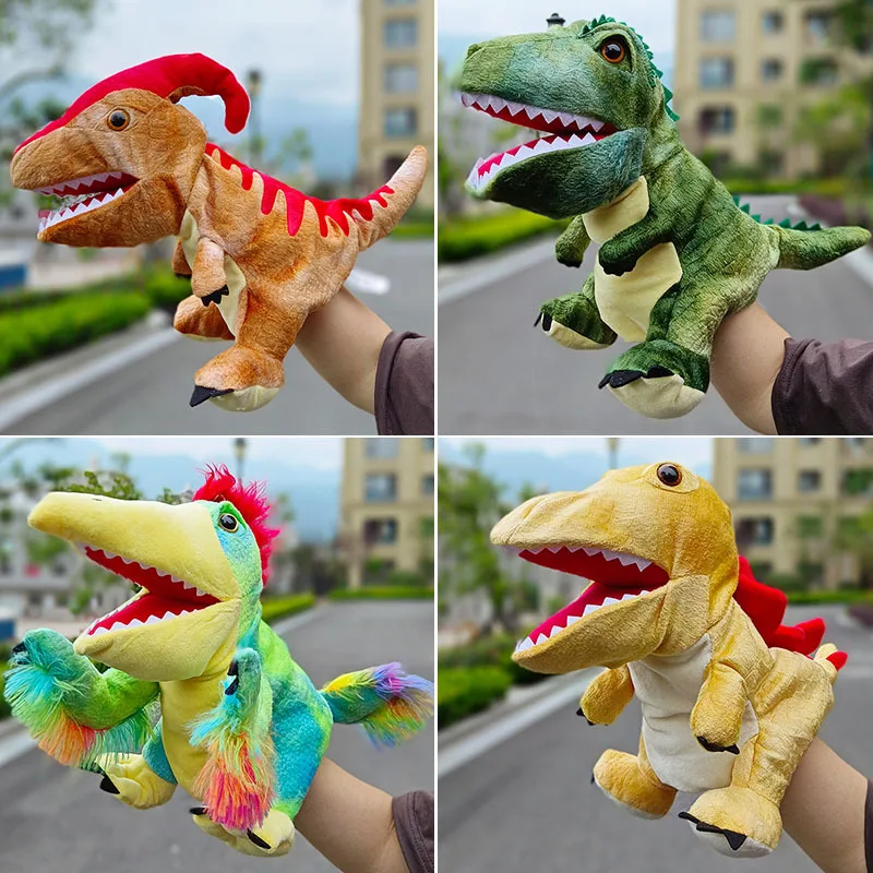 

Hand Puppet Stuffed Plush Dinosaur Hand Finger Puppet Story Telling Muppet Animals Doll Tyrannosaurus Rex Kids Educational Toys