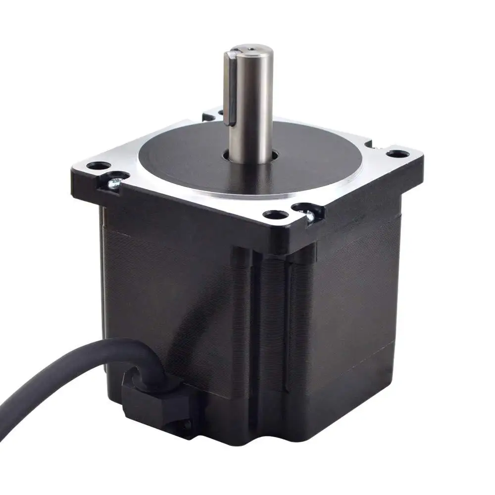 NEMA 34 Stepper Motor 4.8Nm High Speed Low Vibration Low Noise Bipolar 2 Phase 6.0A 14mm Key-Way Shaft 3D Printers CNC Machine
