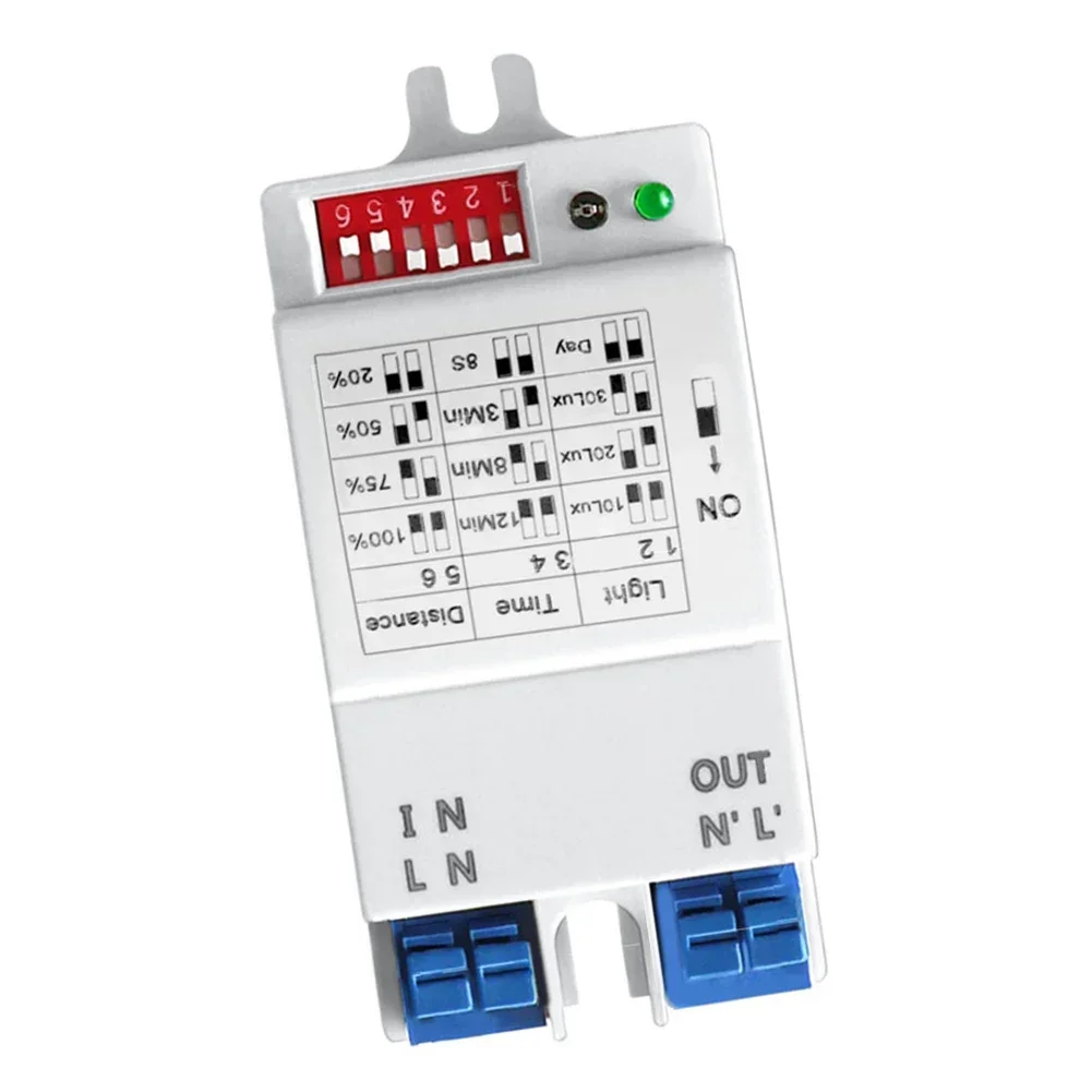 AC220-240V 5.8GHz Microonde R-adar Sensore Interruttore Multi-Regolazione Rilevatore di Movimento Del Corpo Interruttore Sensore di Luce A LED Ad