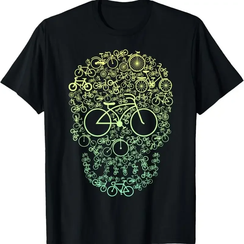 Sports Bicycling _ Cycling Funny Bicycle Sugar Skull T Shirt