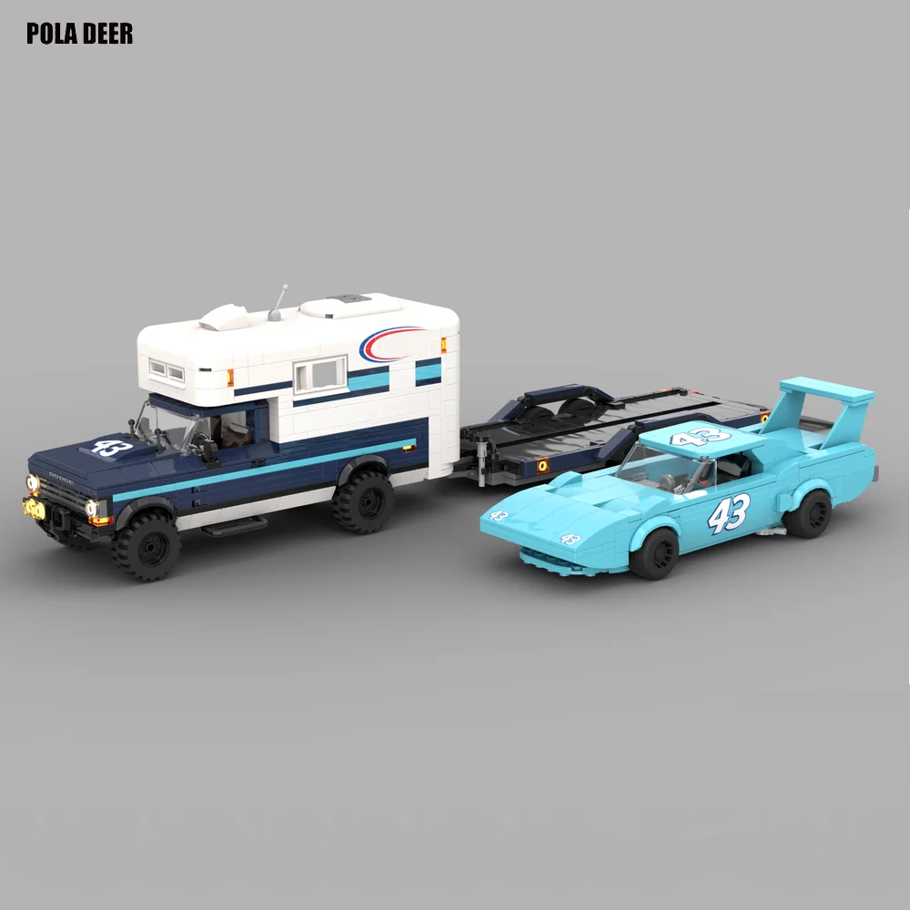 Muscle Car Series MOC Speed Champions Dodge W100 & Plymouth DIY Model Building Blocks Assembled Toy Brick Birthday Gift Richard