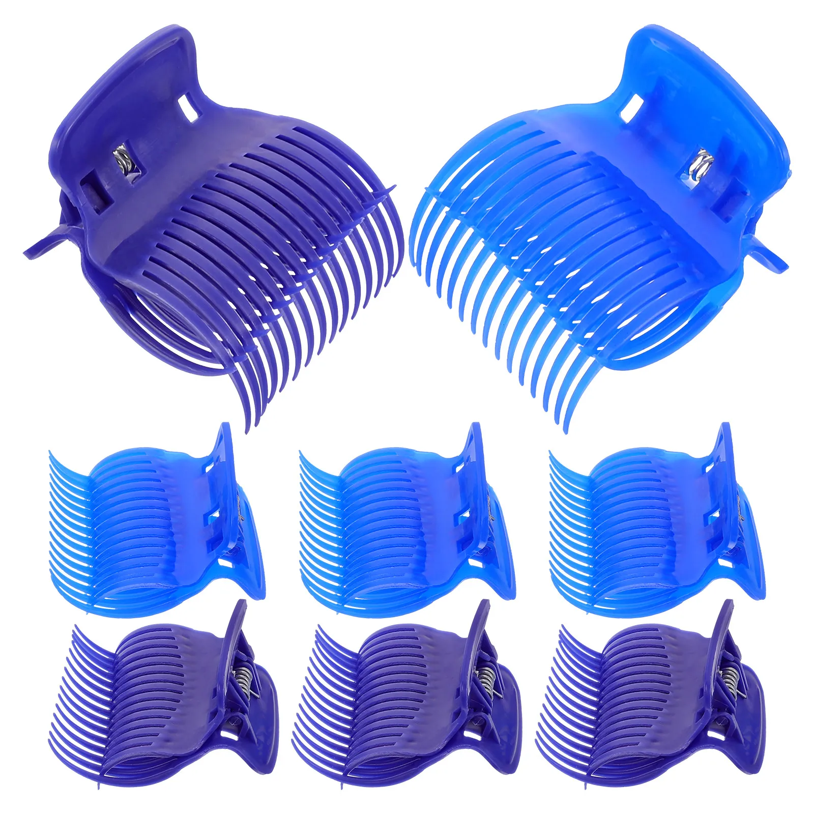 

8 Pcs Heated Rollers Insulation Clamps ABS Jaw Curling Styling Purple Each 4 Practical Long Lasting Medium Short Hair