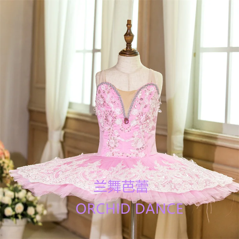 

Exquisite Design High Quality Professional Custom Size Adult Girls Pink Bird Ballet Tutu Costumes