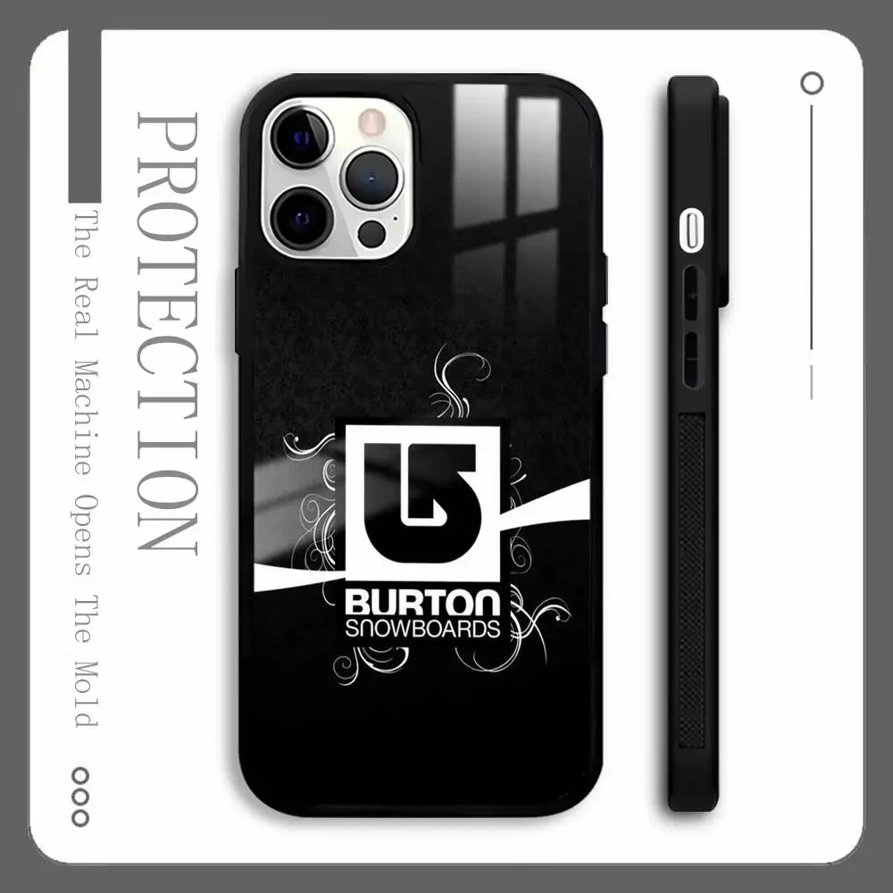 Mode Einfache Logo B-Burton Telefon Fall Für IPhone 16 15 14 13 12 11 Pro Max Plus Mini magnetische Magsafe Drahtlose Lade Abdeckung