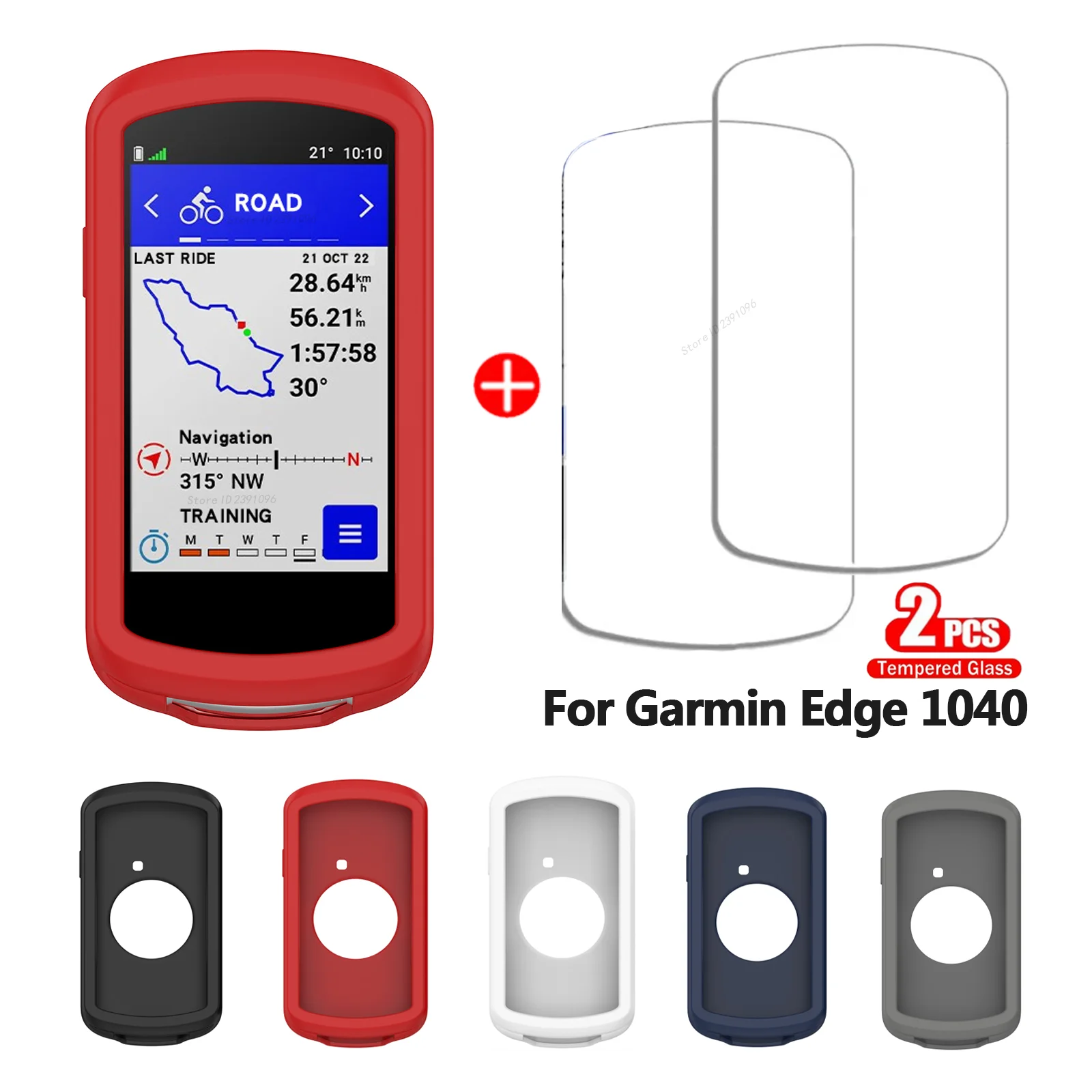 Tempered Glass Case for Garmin Edge 1040 530 830 540 840 130 GPS Stopwatch Screen Protector Full Coverage Bumper Accessories