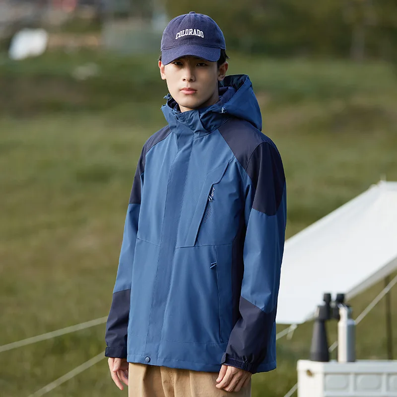 سترة الربيع في الهواء الطلق يندبروف ومقاومة للماء سترة مبطنة بالقطن سترة رياضية تسلق الجبال دعوى متسابق سترة الرجال سترة