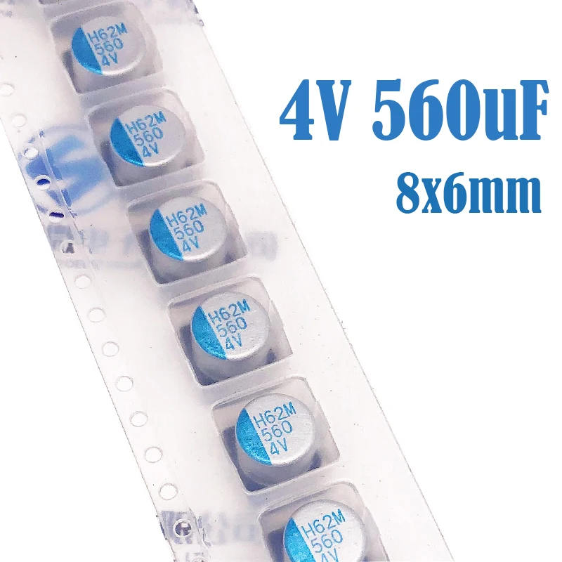 (10-100pcs) 4V560UF 8x6mm SMD Solid state capacitor/solid polymer capacitor 560uf 4V