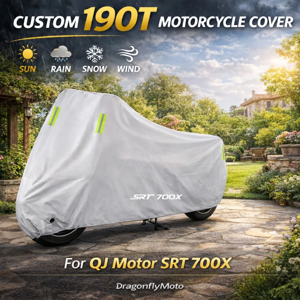 

For QJ Motor SRT 700X SRT 700X SRT 700X Motorcycle Cover Silver Waterproof UV Rain Dust Sun Outdoor Indoor Protector