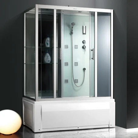 Factory Direct Selling Luxury Ultra Clear Glass Sliding Door Shower Room Massage Bath Shower Steam Sauna Steam Shower Cabin