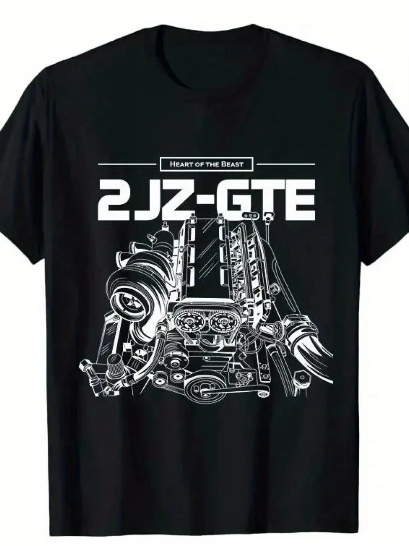 2JZ GTE Engine T-Shirt Timeless T-Shirt Versatile for Adults Short Sleeve for Everyday Classic Style Comfortable Premium Fabric