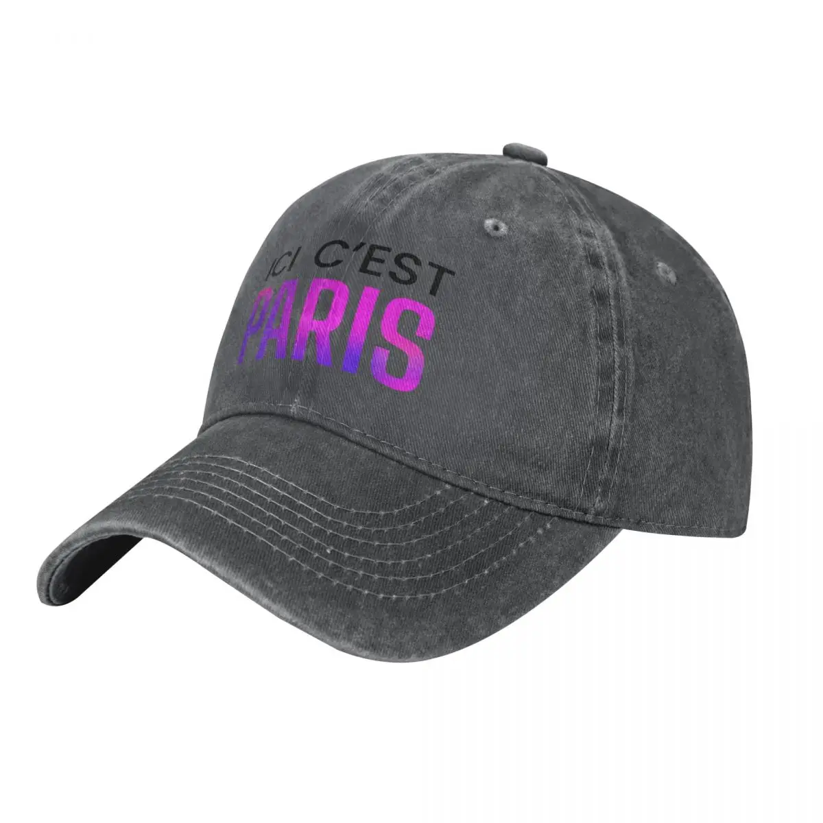 Ici C'est Paris Holographic Text (black) Baseball Cap Golf Wear |-F-| For Man Women's