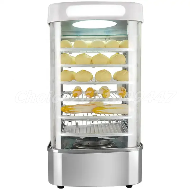 Commercial Food Insulation Display Cabinet with Steamed Buns Corn and Eggs Food Steamer Processing Machine