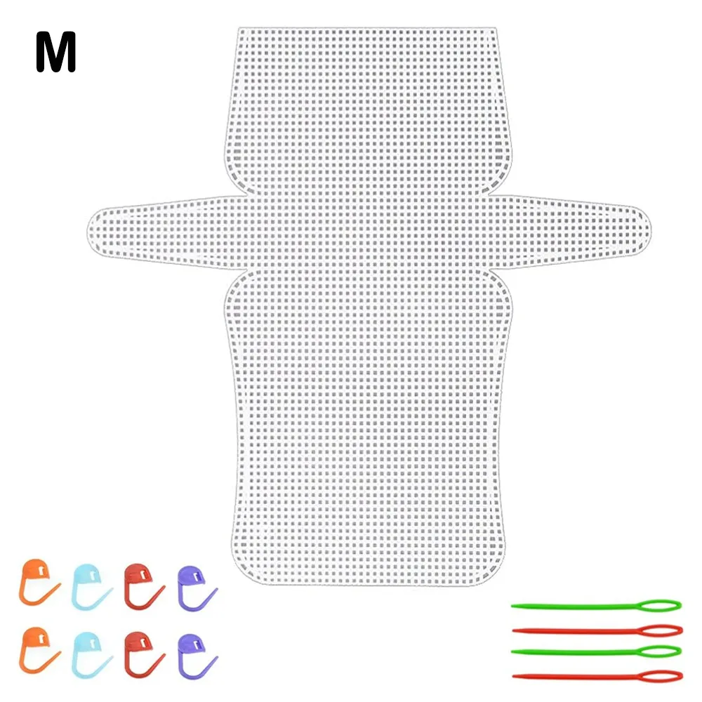 Bag Accessories Plastic Bag Mesh Grid Set Handmade White Knitting Plastic Mesh Kit Mesh Plastic Canvas