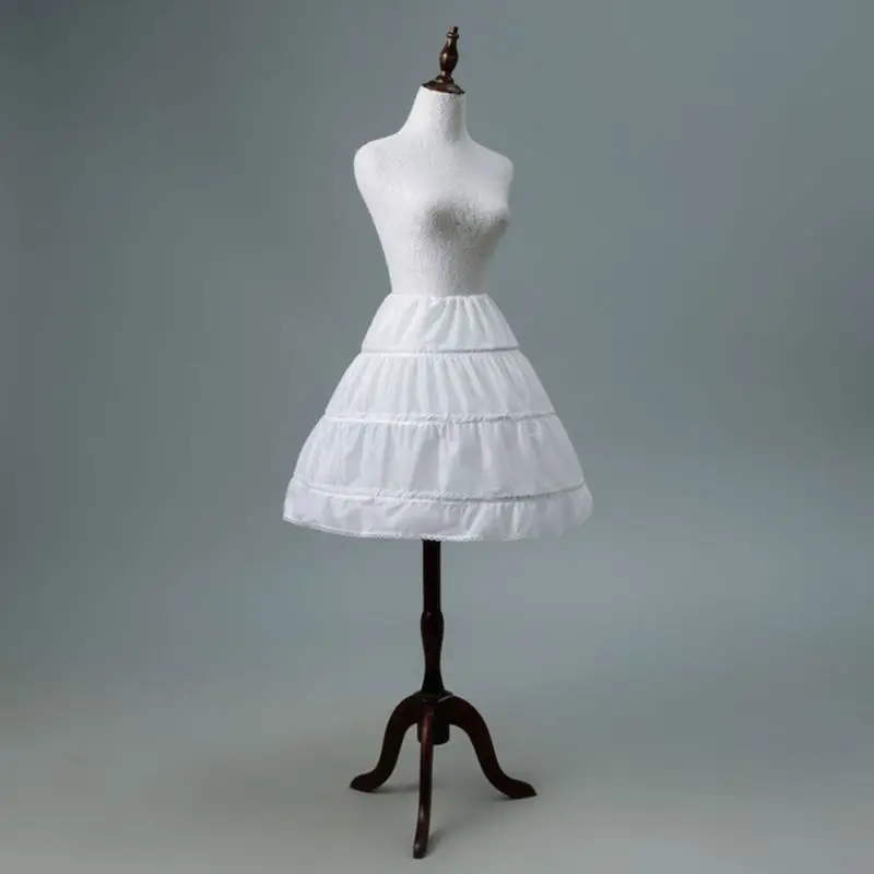 Sous-jupe crinoline pour petite fille, jupon trapèze, robe Lolita avec cerceau, sous-jupe courte