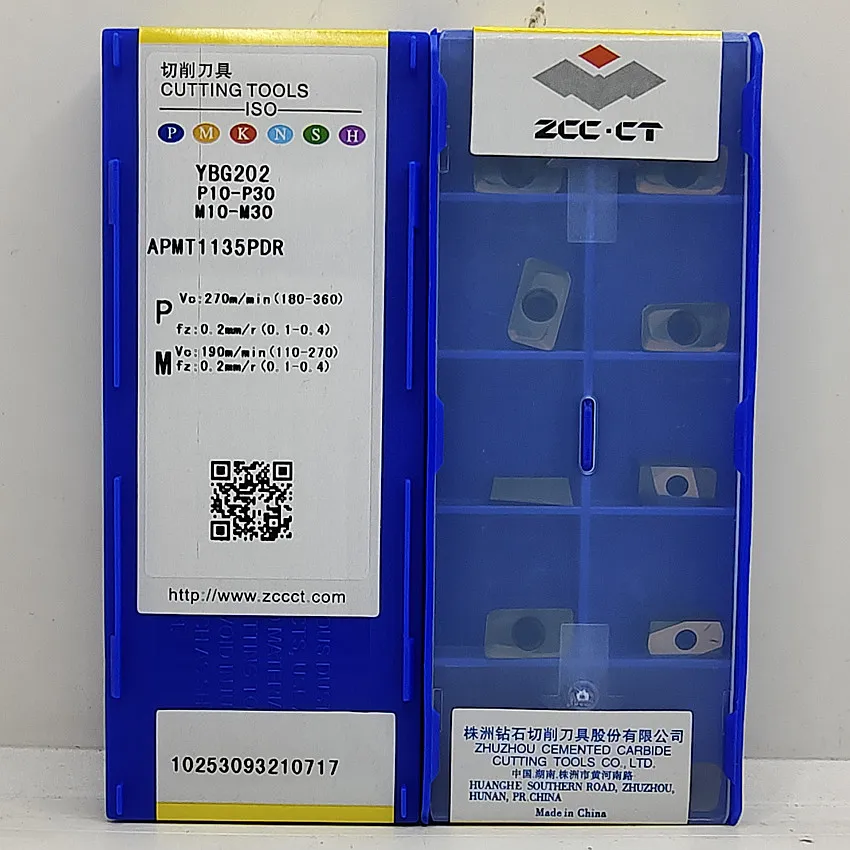 500pcs APMT1135PDR YBG202 APMT1135PDR APMT1135 ZCC.CT CNC carbide inserts Milling insert For Steel, Stainless steel