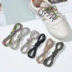 New Luxury Rhinestone Shoelaces Rainbow Diamond Shoe Laces Sneakers Round Cross Braiding Strap ​DIY Strings 100/120/140/160CM